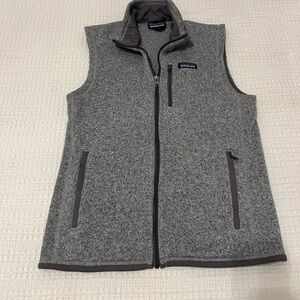 Patagonia Womens Better Sweater Vest Size Small Birch White Gray Zip Up